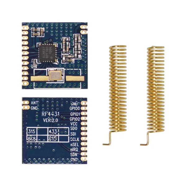2pcs/lot Low cost 20mW 600m Wireless Transmitter Receiver RF Module RF4431 FSK/GFSK 433/868MHz Module
2pcs/lot Low cost 20mW 600m Wireless Transmitter Receiver RF Module RF4431 FSK/GFSK 433/868MHz Module