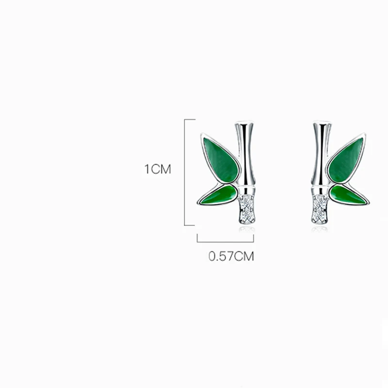 Cute Small Bamboo Leaves 925 sterling silver Stud Earrings for Women Girl Party Jewelry Simple CZ Zircon Earring Female
Cute Small Bamboo Leaves 925 sterling silver Stud Earrings for Women Girl Party Jewelry Simple CZ Zircon Earring Female