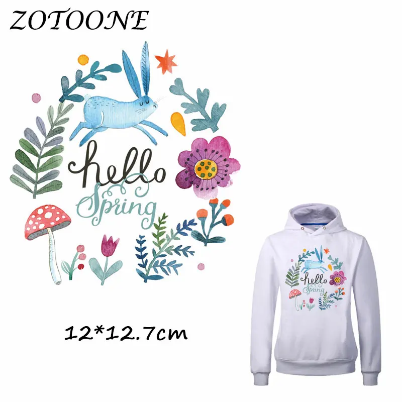 ZOTOONE Patches Iron on Transfers DIY Accessory Pretty Bunny Flower Patch for Clothing Print on T-shirt Jeans Applique Clothes C
ZOTOONE Patches Iron on Transfers DIY Accessory Pretty Bunny Flower Patch for Clothing Print on T-shirt Jeans Applique Clothes C
