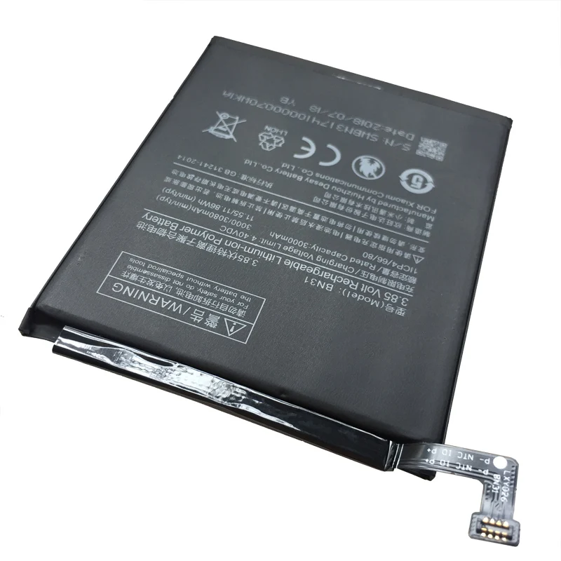 5 Pcs/lot 10 Pcs Original BN31 Battery For Xiaomi Redmi Note 5A / Pro Xiaomi mi 5X/A1 3000mAh Replacement Li-ion Battery + Tool
5 Pcs/lot 10 Pcs Original BN31 Battery For Xiaomi Redmi Note 5A / Pro Xiaomi mi 5X/A1 3000mAh Replacement Li-ion Battery + Tool