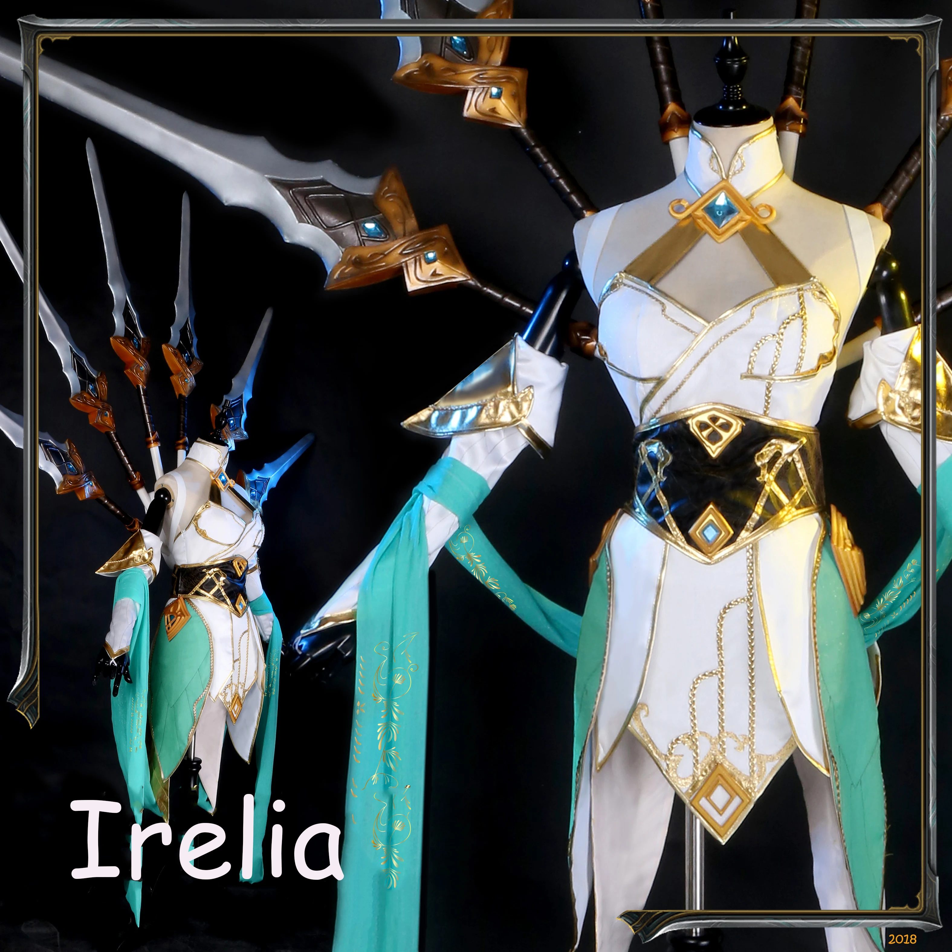 Anime! Game LOL Irelia The Blade Dancer Jade Sword Legend New Skin Battle Suit Sexy Uniform Cosplay Costume Halloween Free Ship
Anime! Game LOL Irelia The Blade Dancer Jade Sword Legend New Skin Battle Suit Sexy Uniform Cosplay Costume Halloween Free Ship