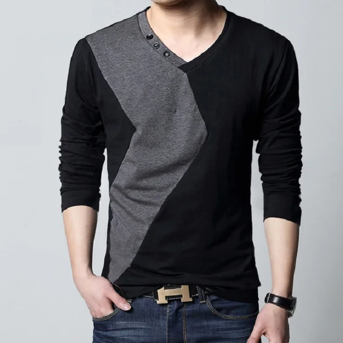 New casual Men T Shirt Brand Men'S Stitching Design Tops & Tees T Shirt Men Long Sleeve Slim Male Tops
New casual Men T Shirt Brand Men'S Stitching Design Tops & Tees T Shirt Men Long Sleeve Slim Male Tops