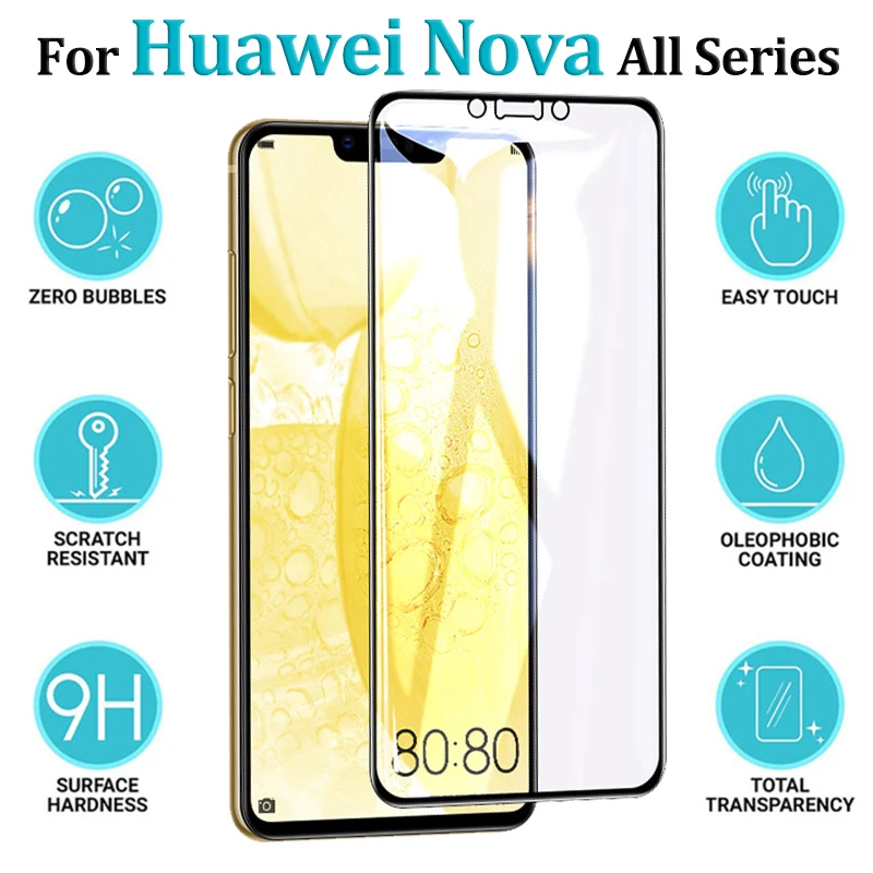 Protective Glass On Nova 3 3i Screen Protector For Huawei Nova3i 4 e Nova3e 5 Safety Verre Hauwei Huawey Sheet | Мобильные телефоны
