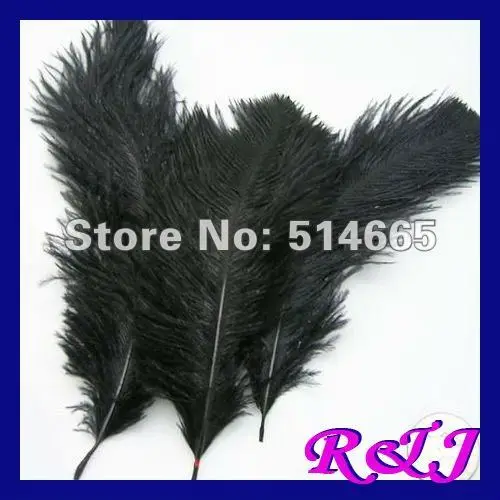 Free shipping Cheap ostrich feather 100pcs 8-10 inches 20-25cm black Ostrich plumage ostrich plume