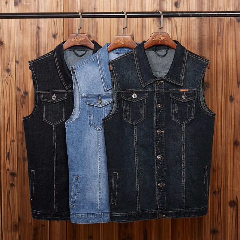 Free shipping plus size M-6XL 7xl 8xl men denim vest Outerwear & Coats turn-down collar male vest tops big for 150 kg 3 colors
Free shipping plus size M-6XL 7xl 8xl men denim vest Outerwear & Coats turn-down collar male vest tops big for 150 kg 3 colors