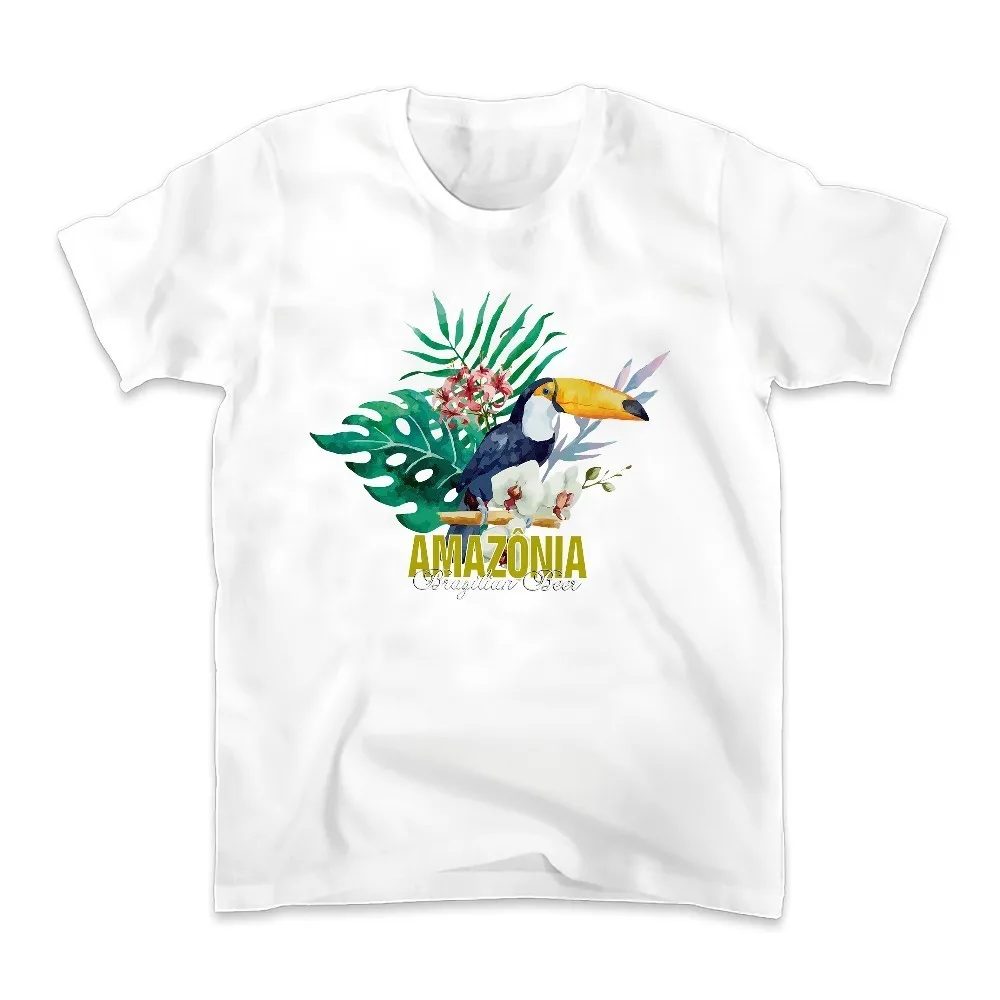 Амазония Largirostrornis футболка с туканом для мужчин jollypeach новая белая Повседневная