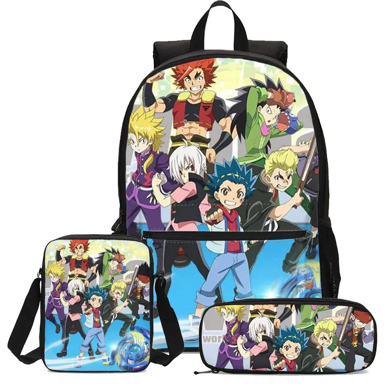 Backpack Cartoon Beyblade Burst Game 3D Printing Backpack For Girls Boys 3Pcs/Set Portfolio School Bags Children Mochila Escolar
Backpack Cartoon Beyblade Burst Game 3D Printing Backpack For Girls Boys 3Pcs/Set Portfolio School Bags Children Mochila Escolar