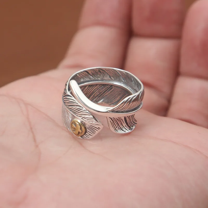 S925 Sterling Silver Jewelry Retro Thai Silver Kagara Takahashi Goro Eagle Feather Open Ended Ring
S925 Sterling Silver Jewelry Retro Thai Silver Kagara Takahashi Goro Eagle Feather Open Ended Ring