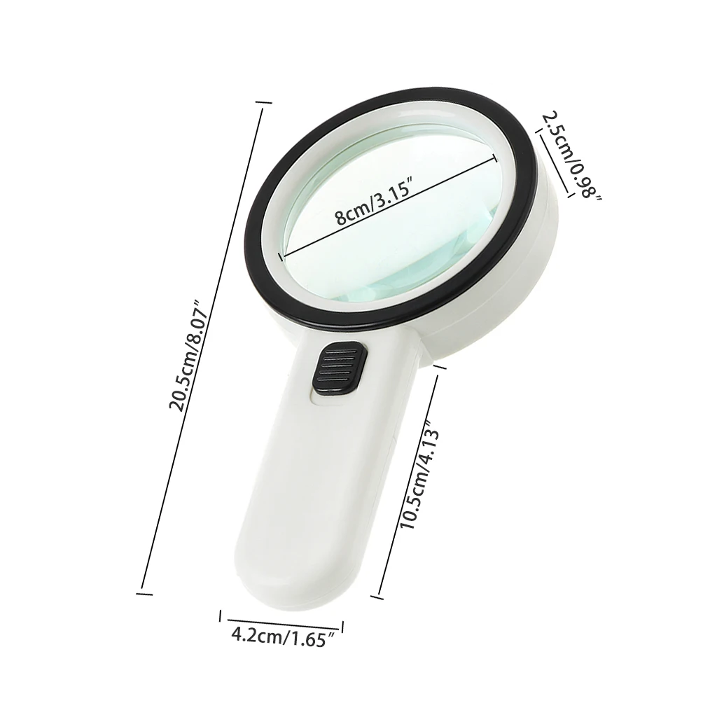 30X LED Magnifying Glass Handheld Lighted Magnifier Double Glass Lens Jewelry Magnifier
30X LED Magnifying Glass Handheld Lighted Magnifier Double Glass Lens Jewelry Magnifier