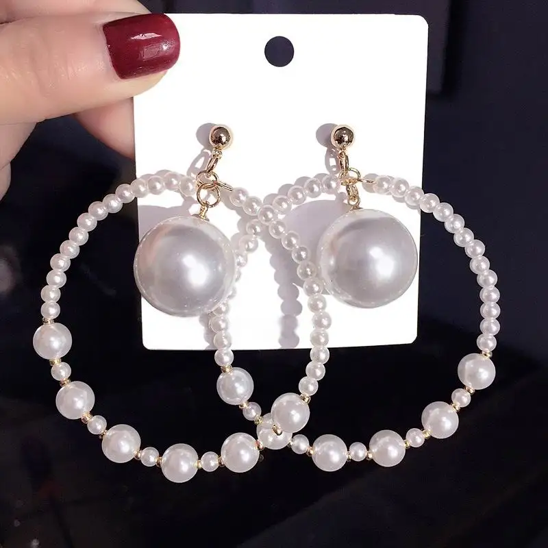 Big Earrings Exaggerated Round Circle Simulated Pearl Ball Drop Dangle Earrings For Women Jewelry
Big Earrings Exaggerated Round Circle Simulated Pearl Ball Drop Dangle Earrings For Women Jewelry