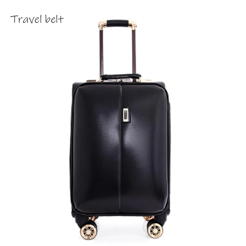 high quality 100% PU Leather Rolling Luggage Spinner Men Business Suitcase Wheels 16 inch Carry On Password Travel Bags Trelloy
high quality 100% PU Leather Rolling Luggage Spinner Men Business Suitcase Wheels 16 inch Carry On Password Travel Bags Trelloy
