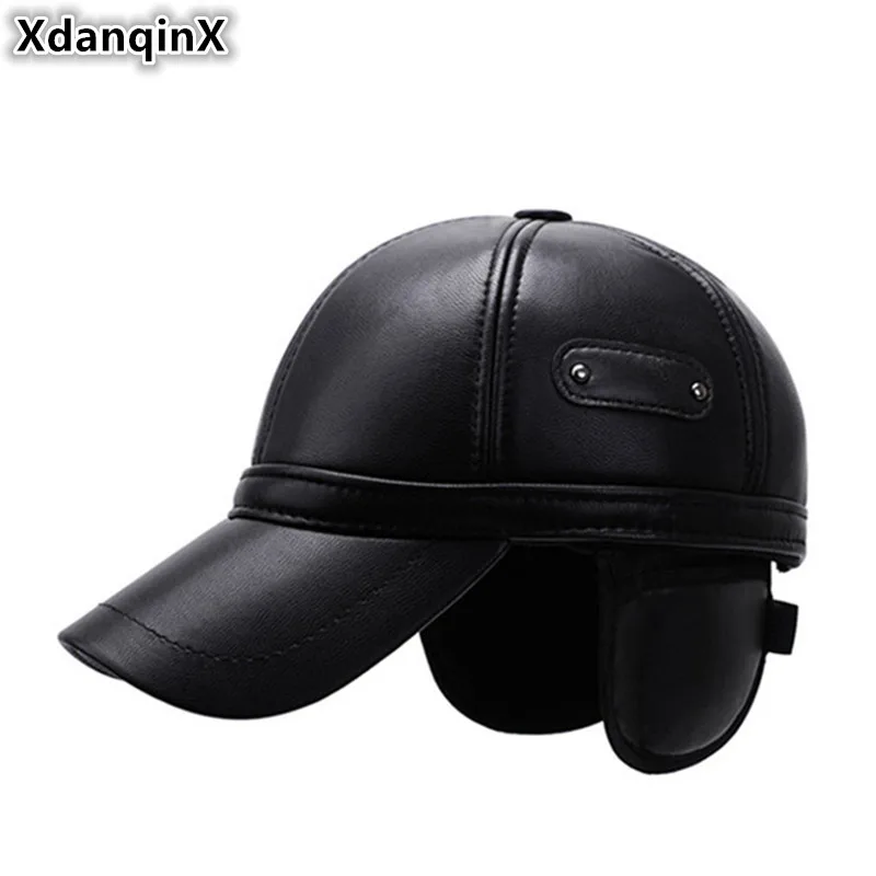 XdanqinX Men's Winter Earmuffs Hat Adjustable Size Warm Baseball Caps For Men High Quality PU Brand Dad's Hats Bone Snapback Cap
XdanqinX Men's Winter Earmuffs Hat Adjustable Size Warm Baseball Caps For Men High Quality PU Brand Dad's Hats Bone Snapback Cap