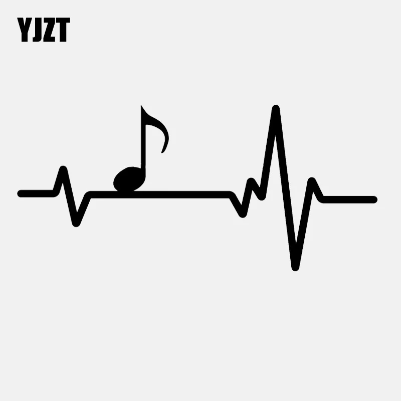 YJZT 16.5CM*7.6CM Music Musical Love Heartbeat Line Vinyl Black/Silver Car Sticker C22-1162
YJZT 16.5CM*7.6CM Music Musical Love Heartbeat Line Vinyl Black/Silver Car Sticker C22-1162