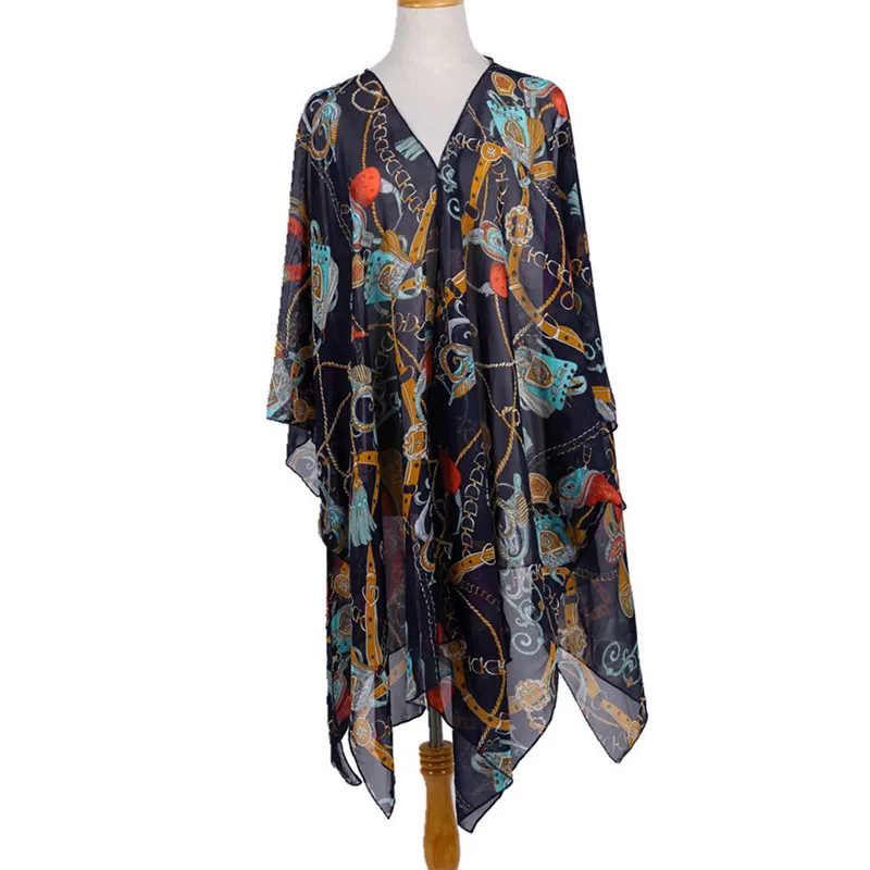 Women Summer Printed Floral Shawl Beach Cover Up Blouse Sunscreen Bikini Cover Sexy Ladies Bikini Cover up Beach A1
Women Summer Printed Floral Shawl Beach Cover Up Blouse Sunscreen Bikini Cover Sexy Ladies Bikini Cover up Beach A1