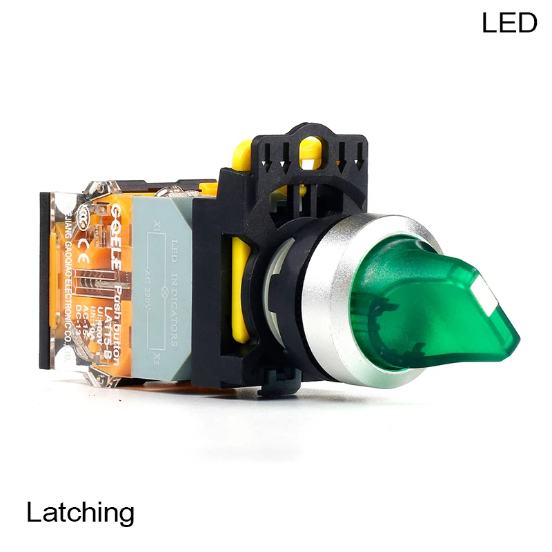 5 PCS Push button switch Selector switch Short handle 3-Position LED Latching Waterproof IP65 LA115-B2-11XD-G31
5 PCS Push button switch Selector switch Short handle 3-Position LED Latching Waterproof IP65 LA115-B2-11XD-G31