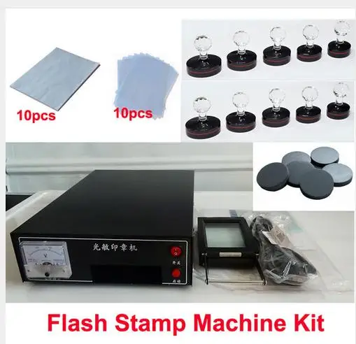 3 lamps 110V/220V Photosensitive Portrait Flash Stamp Machine Kit Self-inking Making Seal 10Pcs Holder Film Pad (NO Ink)
3 lamps 110V/220V Photosensitive Portrait Flash Stamp Machine Kit Self-inking Making Seal 10Pcs Holder Film Pad (NO Ink)
