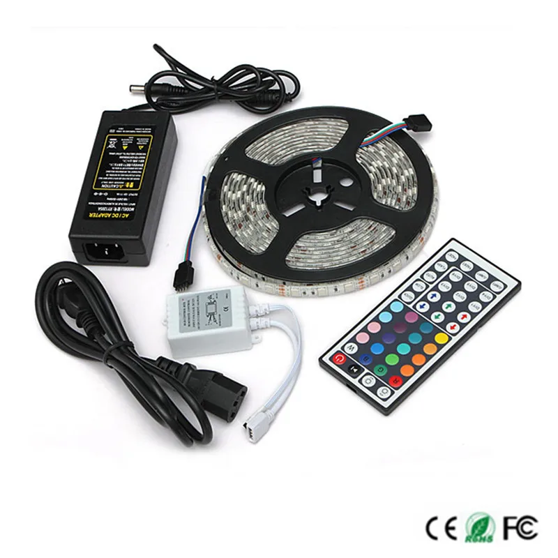 5M RGB Led Strip 5050 SMD Waterproof/Non waterproof 60LED/M DC12V LED Light+44 Keys Remote Controller+12V 6A Power Adapter
5M RGB Led Strip 5050 SMD Waterproof/Non waterproof 60LED/M DC12V LED Light+44 Keys Remote Controller+12V 6A Power Adapter