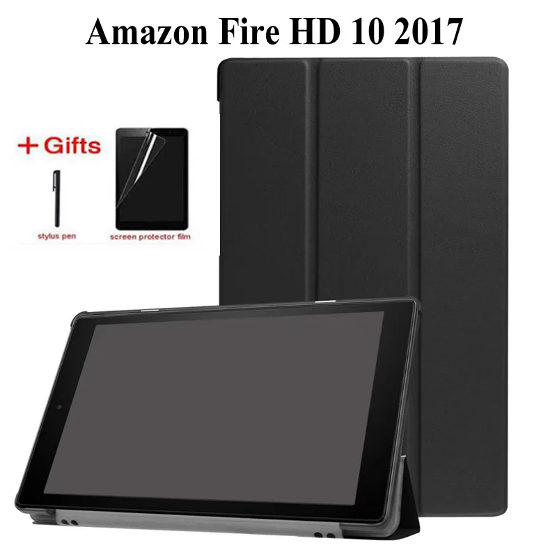 Ультратонкий чехол из искусственной кожи с магнитной подставкой для Amazon Fire HD 10 HD10