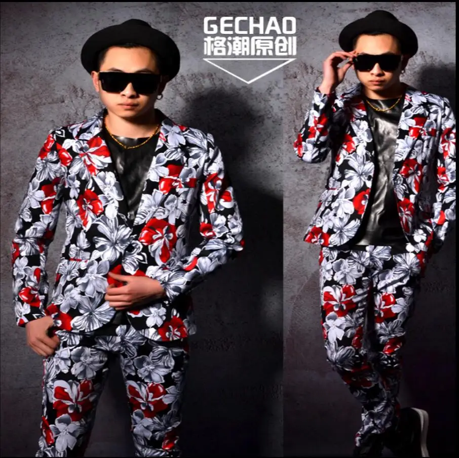 M-5xl New Bar Nightclub Dj Singer Stage Tide Men Hairdresser Alternative Print Flower Visual Suit Set Performance Costumes
M-5xl New Bar Nightclub Dj Singer Stage Tide Men Hairdresser Alternative Print Flower Visual Suit Set Performance Costumes