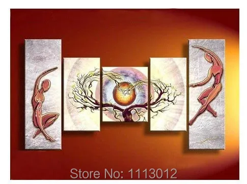 Hand Painted Nude Women Sun Loving Tree Abstract Home Wall Art Decor Landscape Oil Painting On Canvas 5pcs/set For Living Room
Hand Painted Nude Women Sun Loving Tree Abstract Home Wall Art Decor Landscape Oil Painting On Canvas 5pcs/set For Living Room
