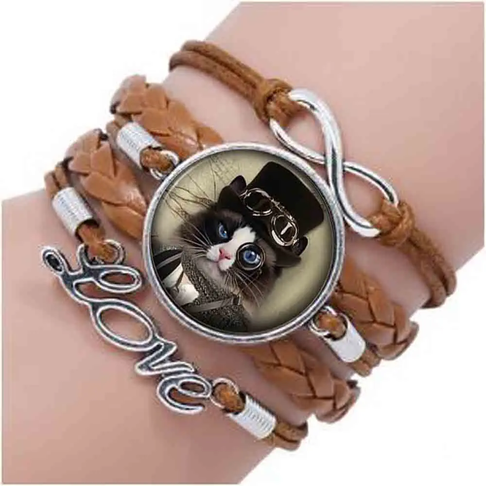 Alice Wonderland Cheshire Little Kitten Steampunk bracelet Handmade Women Jewelry Men Unisex Dress Accessories hot
Alice Wonderland Cheshire Little Kitten Steampunk bracelet Handmade Women Jewelry Men Unisex Dress Accessories hot