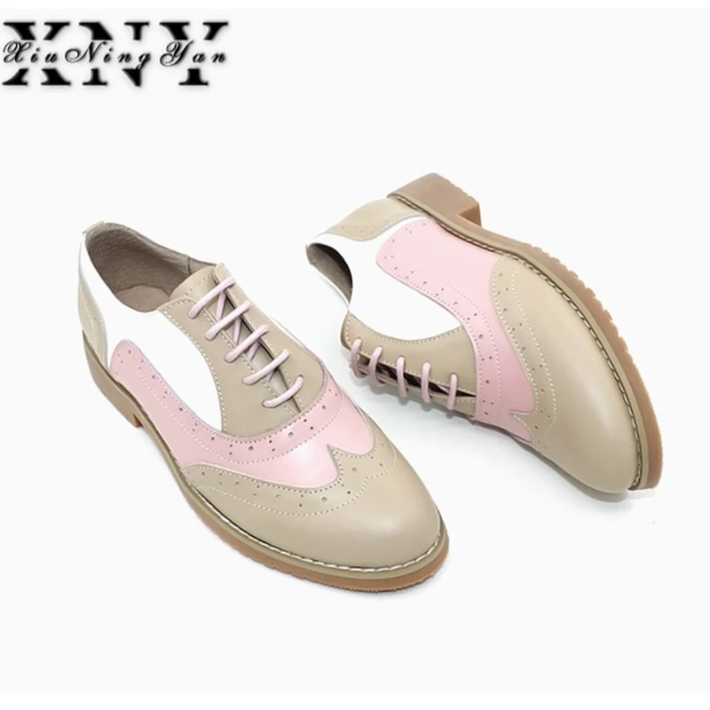 Women's Flats Oxford Shoes Woman Genuine Leather Sneakers Ladies Brogues Vintage Casual Summer Shoes for Woman Plush Size 34-43
Women's Flats Oxford Shoes Woman Genuine Leather Sneakers Ladies Brogues Vintage Casual Summer Shoes for Woman Plush Size 34-43