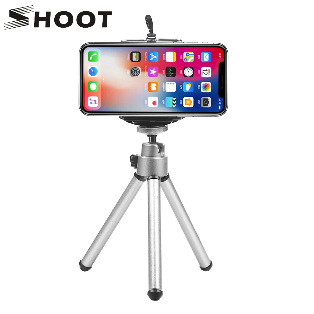 SHOOT Flexible Mini Aluminum Tripod for iPhone X 8 7 6S Xiaomi Samsung Huawei Sony Cell phone Tripod Stand For Mobile Smartphone
SHOOT Flexible Mini Aluminum Tripod for iPhone X 8 7 6S Xiaomi Samsung Huawei Sony Cell phone Tripod Stand For Mobile Smartphone