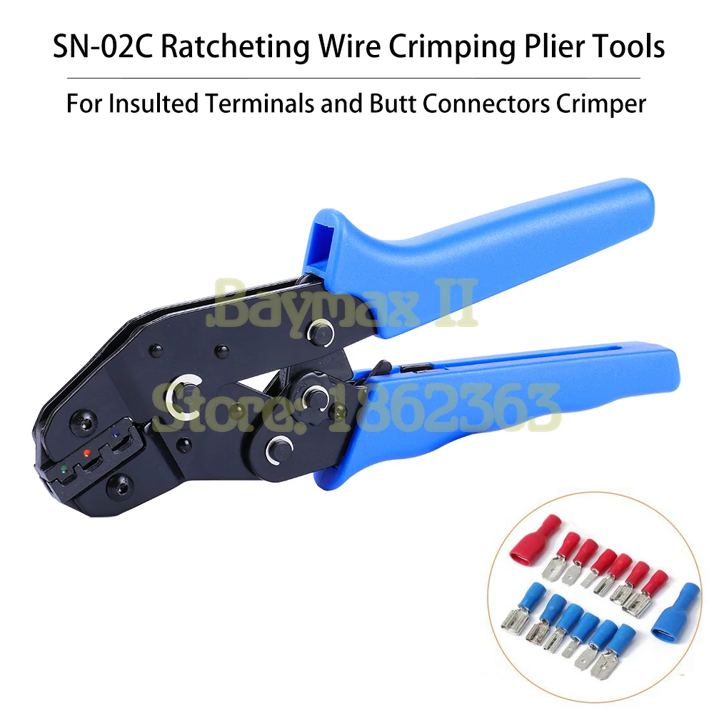 SN-02C Ratcheting Wire Crimping Plier Tools for 0.25-2.5mm2(24-14) Insulted Terminals and Butt Connectors Crimper
SN-02C Ratcheting Wire Crimping Plier Tools for 0.25-2.5mm2(24-14) Insulted Terminals and Butt Connectors Crimper