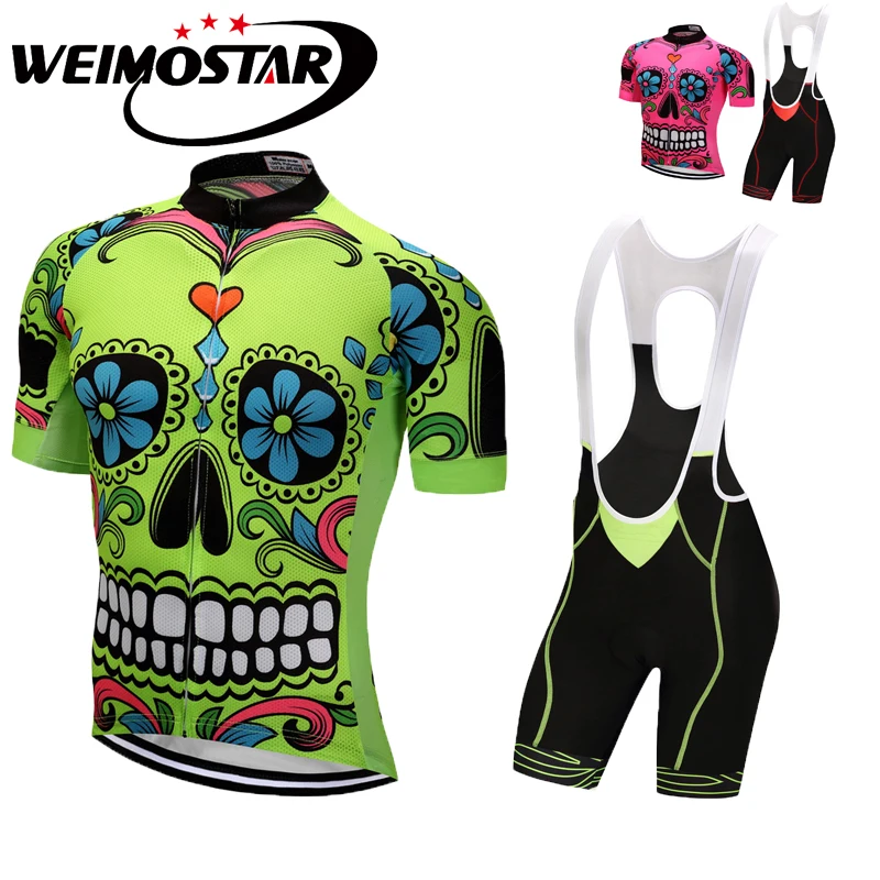 Weimostar Skull ropa ciclismo men Cycling clothing Green Pink Bike Cycling Set uniforme ciclismo Bicycle cycling jersey set
Weimostar Skull ropa ciclismo men Cycling clothing Green Pink Bike Cycling Set uniforme ciclismo Bicycle cycling jersey set