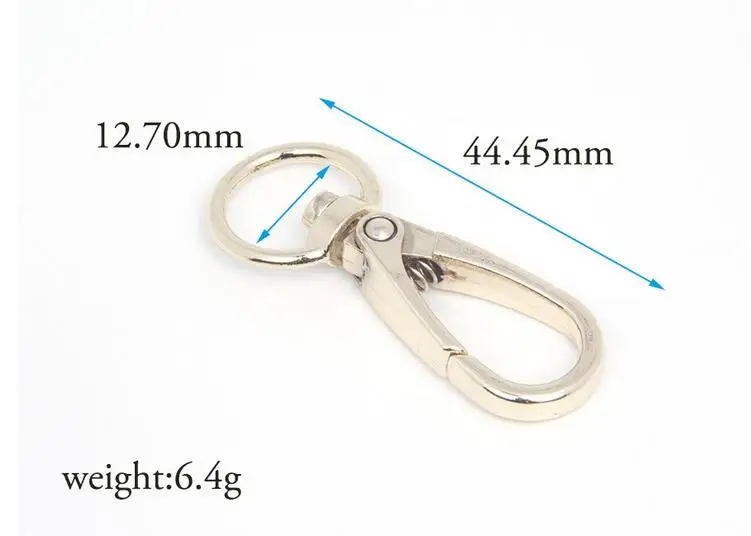 12.7mmx45mm Light gold trigger snap for bag, hardware accessories, handbag hook swivel clasp Dog clip Hook Metal Clip Buckle
12.7mmx45mm Light gold trigger snap for bag, hardware accessories, handbag hook swivel clasp Dog clip Hook Metal Clip Buckle