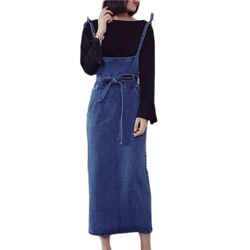 Женский джинсовый сарафан винтажный Новое поступление на осень 2019|denim dresses