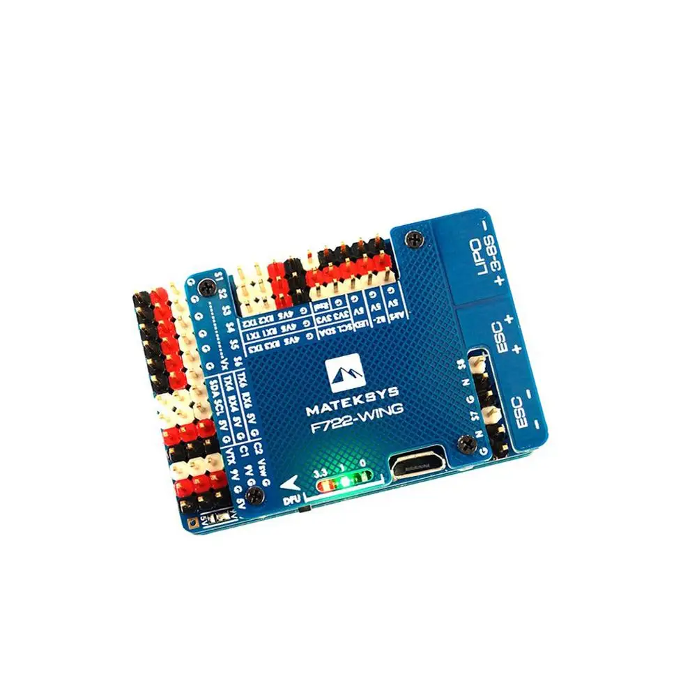 Matek Systems Mateksys F722-WING Flight Controller 3~6S Built-in OSD for FPV RC Fixed Wing
Matek Systems Mateksys F722-WING Flight Controller 3~6S Built-in OSD for FPV RC Fixed Wing