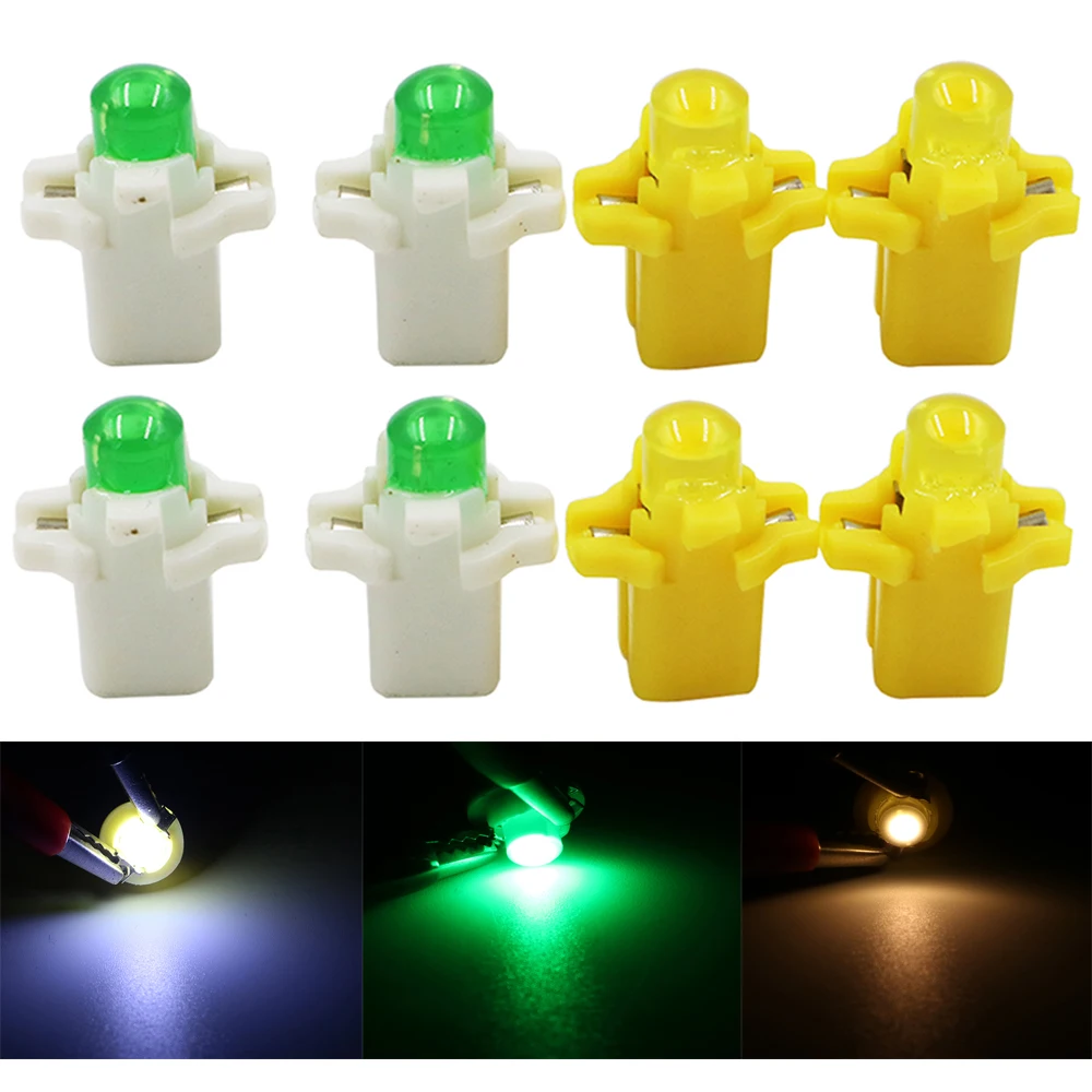 YSY 100 шт. B8.3D COB 1 SMD 12 В B8.3 D лампа накаливания на панель приборов Предупреждение ждающий световой индикатор внутренний свет клиновидный световой инструмент белый
YSY 100 шт. B8.3D COB 1 SMD 12 В B8.3 D лампа накаливания на панель приборов Предупреждение ждающий световой индикатор внутренний свет клиновидный световой инструмент белый