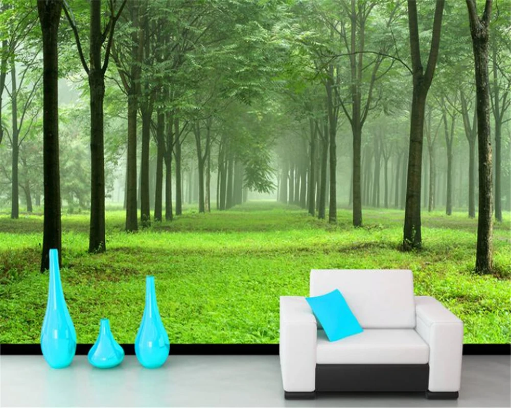 Beibehang 3D Wallpaper Stereo Green Trees Landscape TV Background Wall Living Room Bedroom Mural photo wallpaper for walls 3 d
Beibehang 3D Wallpaper Stereo Green Trees Landscape TV Background Wall Living Room Bedroom Mural photo wallpaper for walls 3 d