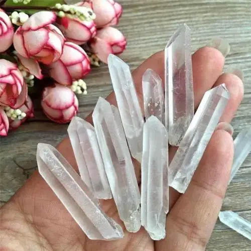 10Pcs Natural Clear Point Quartz White Crystal Raw Stone Terminated Wand Specimen
10Pcs Natural Clear Point Quartz White Crystal Raw Stone Terminated Wand Specimen