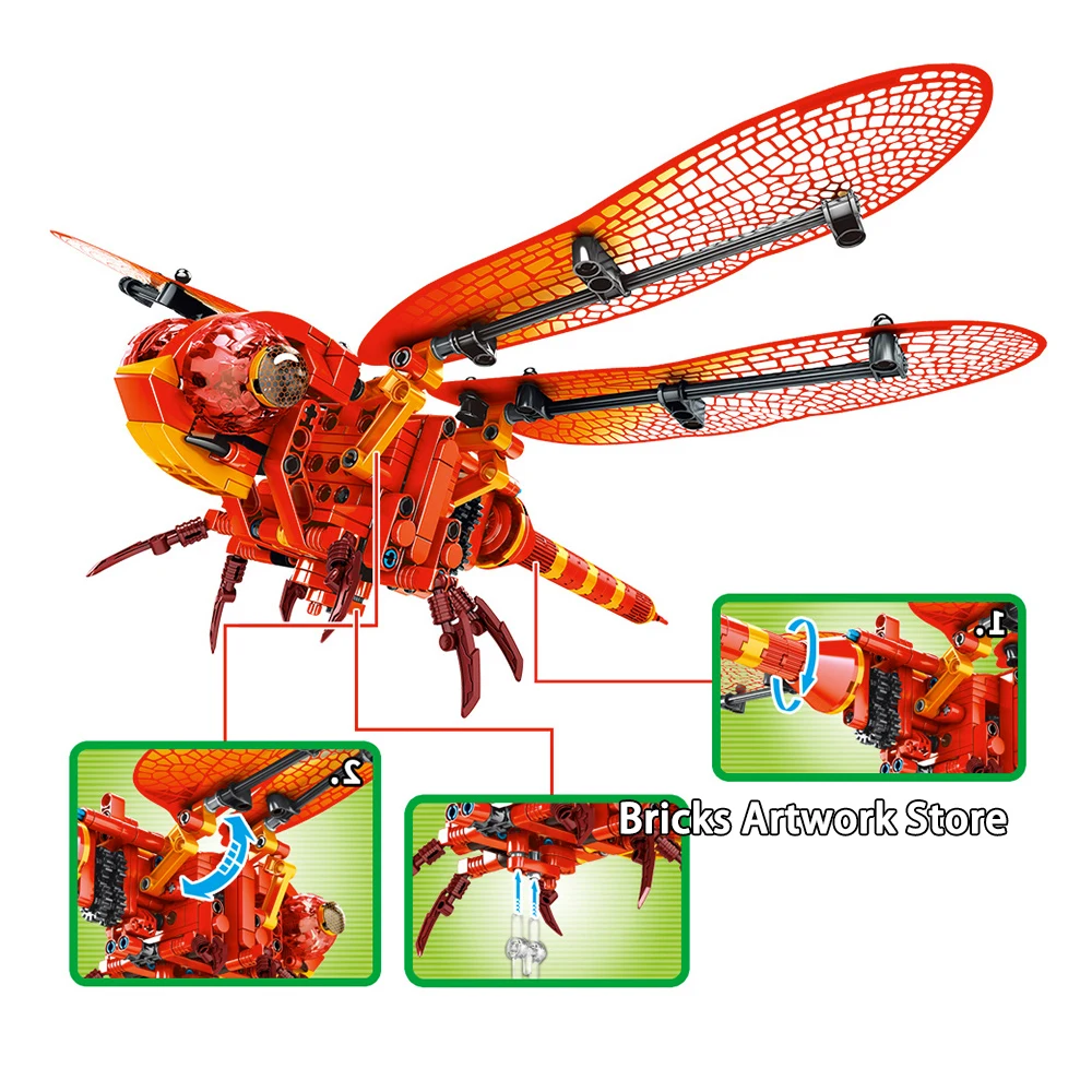 Honeybee & Dragonfly Animals Set Creative Model MOC Flyable DIY Building Blocks Toys For Children Boys Gifts
Honeybee & Dragonfly Animals Set Creative Model MOC Flyable DIY Building Blocks Toys For Children Boys Gifts