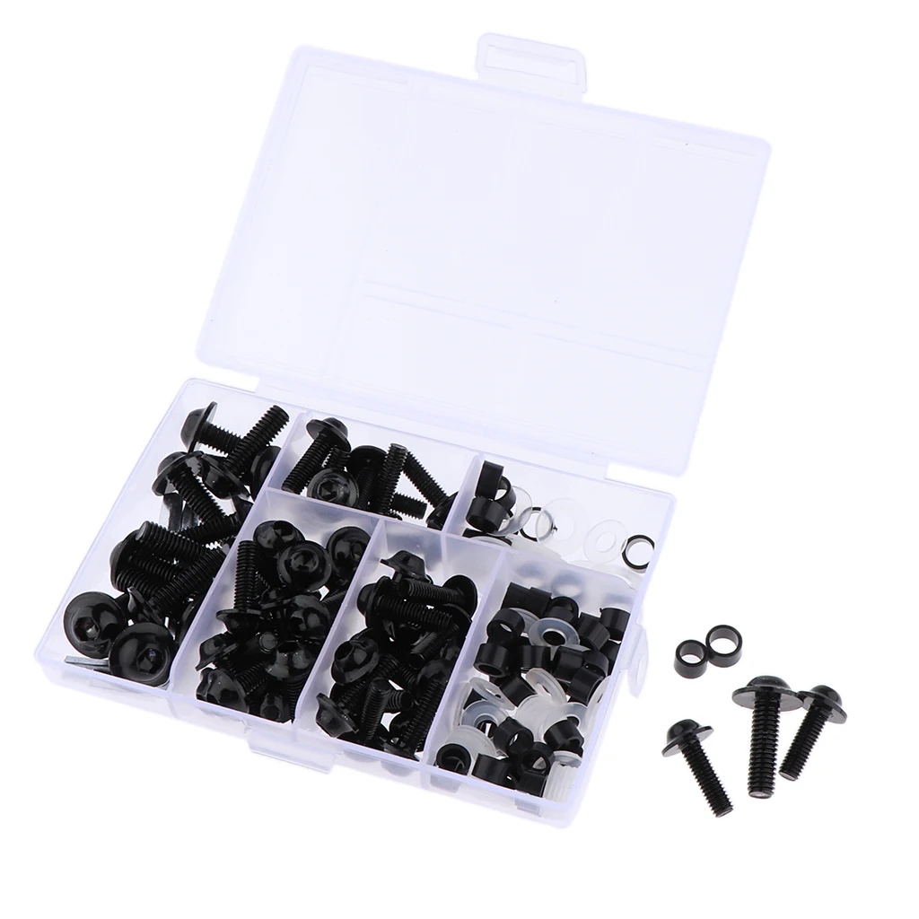 158Pcs Fairing Body Bolts Kit Fastener Clips Screws Nuts for Motorcycle Sportbike strength & durability Nylon Washers Spanners
158Pcs Fairing Body Bolts Kit Fastener Clips Screws Nuts for Motorcycle Sportbike strength & durability Nylon Washers Spanners