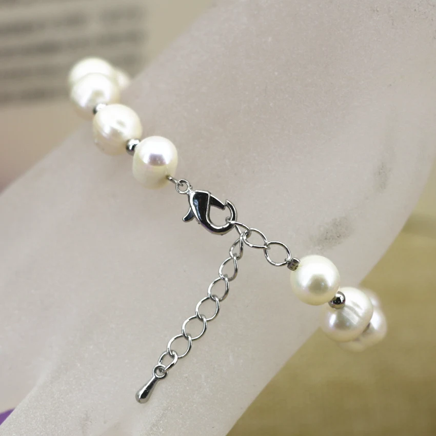 High quality natural white freshwater cultured thread nearround 9-10mm pearl beads strand bracelets women jewelry 7.5inch B3114
High quality natural white freshwater cultured thread nearround 9-10mm pearl beads strand bracelets women jewelry 7.5inch B3114