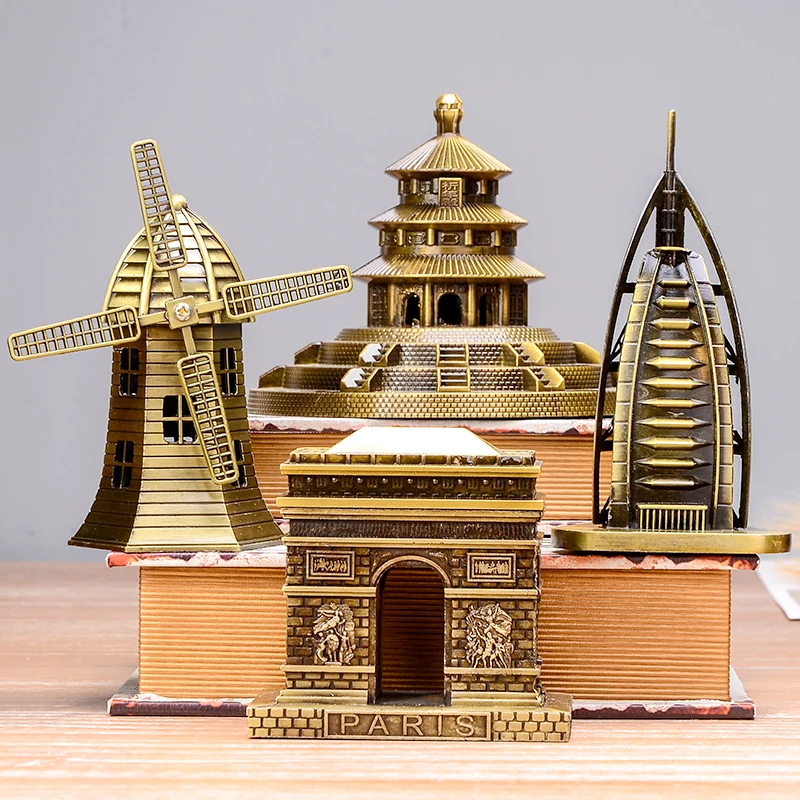 Всемирно известная модель Эйфелевой Башня Биг-Бен из металлического орнамента