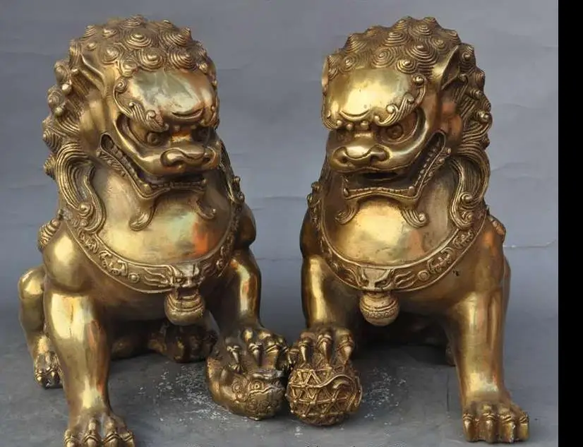 671115348++++10" chinese fengshui brass wealth foo dog lion Guardian beast lucky statue pair
671115348++++10" chinese fengshui brass wealth foo dog lion Guardian beast lucky statue pair