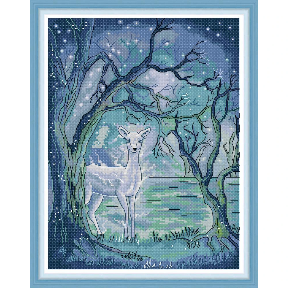 NKF Silver Deer In Aurora Animal Cross Stitch Kit 11CT14CT Chinese Embroidery Needlework Set Cross Stitch Pattern for Home Decor
NKF Silver Deer In Aurora Animal Cross Stitch Kit 11CT14CT Chinese Embroidery Needlework Set Cross Stitch Pattern for Home Decor