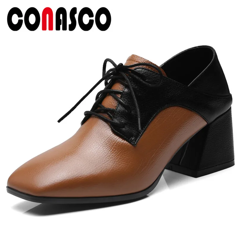 Туфли CONASCO женские из натуральной кожи, модные элегантные Лоскутные офисные туфли на высоком каблуке, с перекрестной шнуровкой, в ретро стил...
Туфли CONASCO женские из натуральной кожи, модные элегантные Лоскутные офисные туфли на высоком каблуке, с перекрестной шнуровкой, в ретро стил...