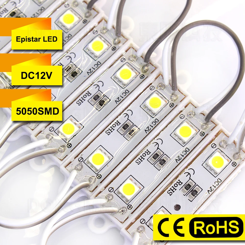 600pcs/lot Wholesale LED Modules 5050 SMD DC 12V 2 LEDs Backlight Waterproof IP65 LED Sign Lighting red green blue yellow white
600pcs/lot Wholesale LED Modules 5050 SMD DC 12V 2 LEDs Backlight Waterproof IP65 LED Sign Lighting red green blue yellow white
