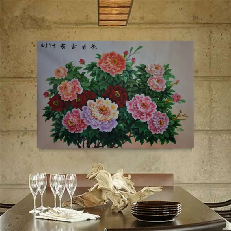 Hand painted Canvas Oil Paintings Chinese Peony Flower Picture Painting Modern Wall Picture for living room Home Decor 90x120cm
Hand painted Canvas Oil Paintings Chinese Peony Flower Picture Painting Modern Wall Picture for living room Home Decor 90x120cm