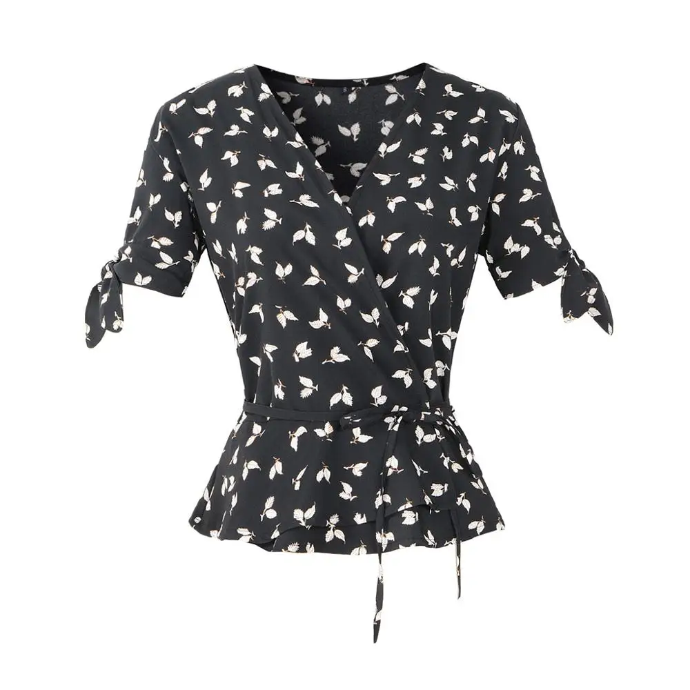 Sexy V-neck Women Top and Blouses New Arrival Chiffon Bandage Female Shirt Short Sleeve Women Summer Top
Sexy V-neck Women Top and Blouses New Arrival Chiffon Bandage Female Shirt Short Sleeve Women Summer Top