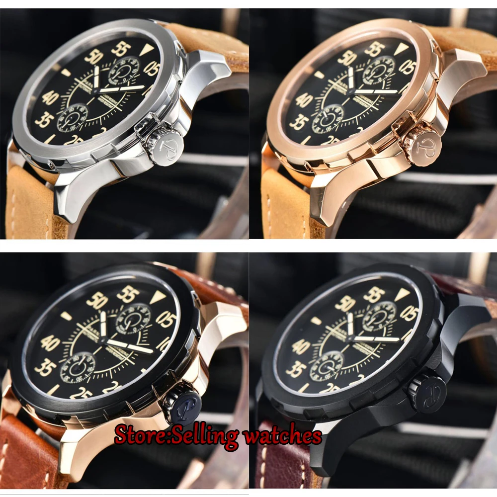 Parnis 44mm Luminous Mechanical Watches Men's Tourbillon Watch Power Reserved Sapphire Steel Leather Waterproof Watches
Parnis 44mm Luminous Mechanical Watches Men's Tourbillon Watch Power Reserved Sapphire Steel Leather Waterproof Watches