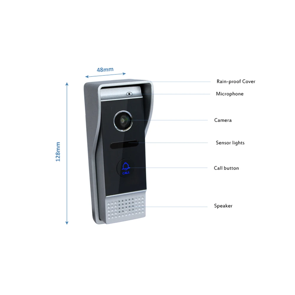 7 дюймов AHD 720 P Видео дверной телефон домофон система проводной звонок видео