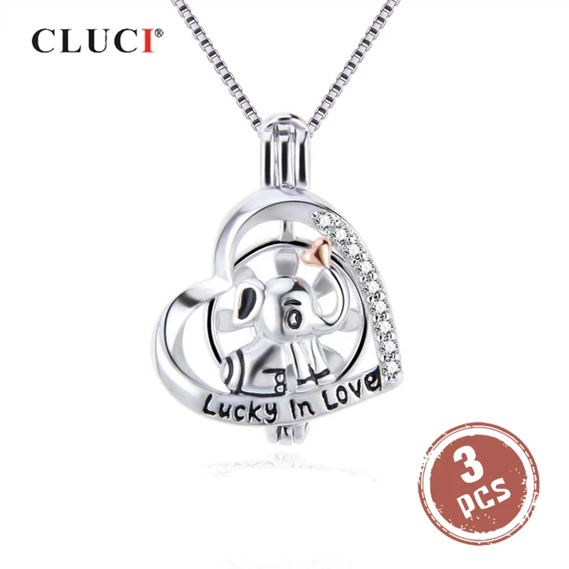 CLUCI 3pcs Silver 925 Cute Elephant Charms Women Pendant Jewelry 925 Sterling Silver Heart Zircon Pendant Pearl Locket SC355SB
CLUCI 3pcs Silver 925 Cute Elephant Charms Women Pendant Jewelry 925 Sterling Silver Heart Zircon Pendant Pearl Locket SC355SB