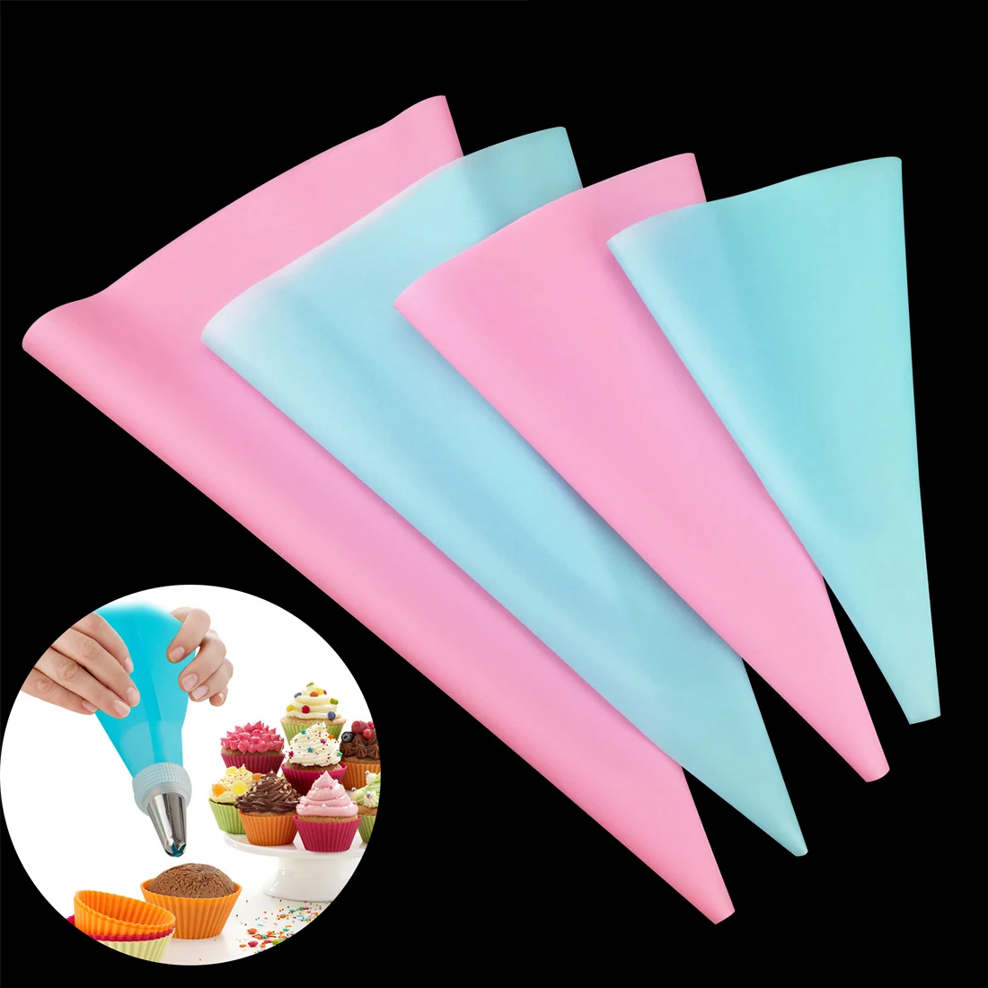Super 4pcs Confectionery Bag Silicone Icing Piping Cream Pastry Bag Nozzle DIY Cake Decorating Baking Decorating Tools
Super 4pcs Confectionery Bag Silicone Icing Piping Cream Pastry Bag Nozzle DIY Cake Decorating Baking Decorating Tools