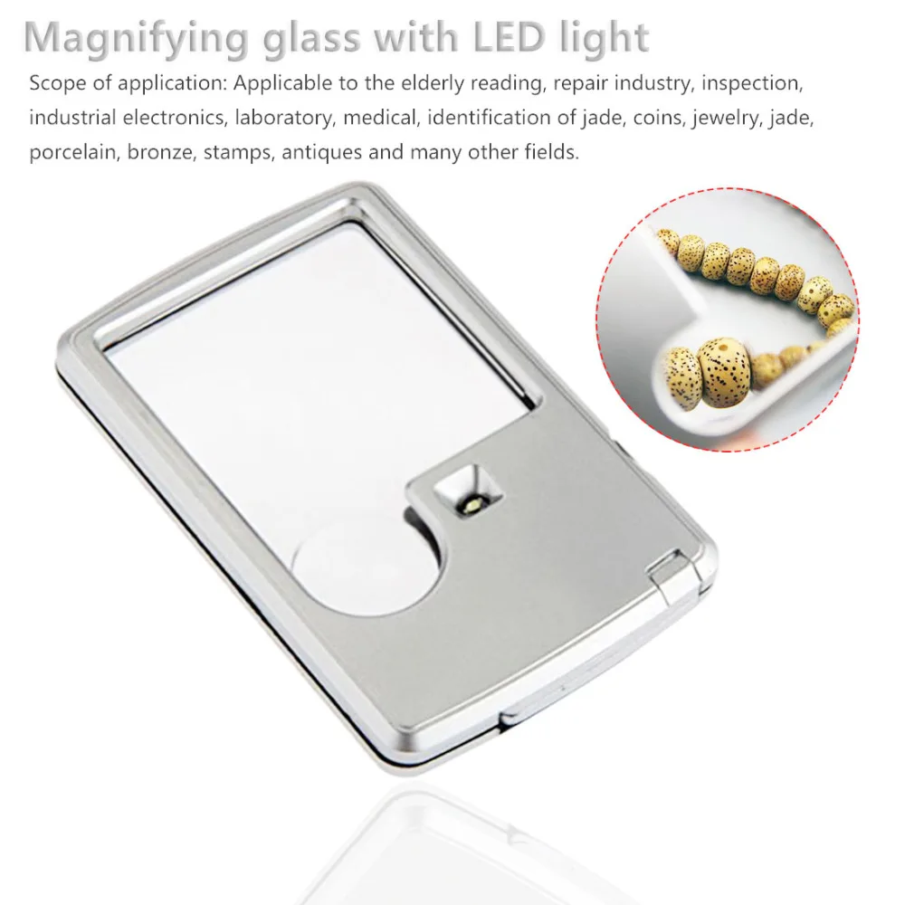 Square Microscope 3X 6X Magnifier Credit Card Eye Loupe Magnifier Glass With LED Light Leather Case For Jeweler/Reading Glass
Square Microscope 3X 6X Magnifier Credit Card Eye Loupe Magnifier Glass With LED Light Leather Case For Jeweler/Reading Glass